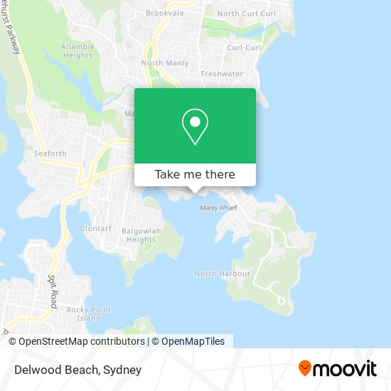Delwood Beach map