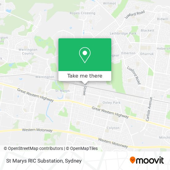 St Marys RIC Substation map