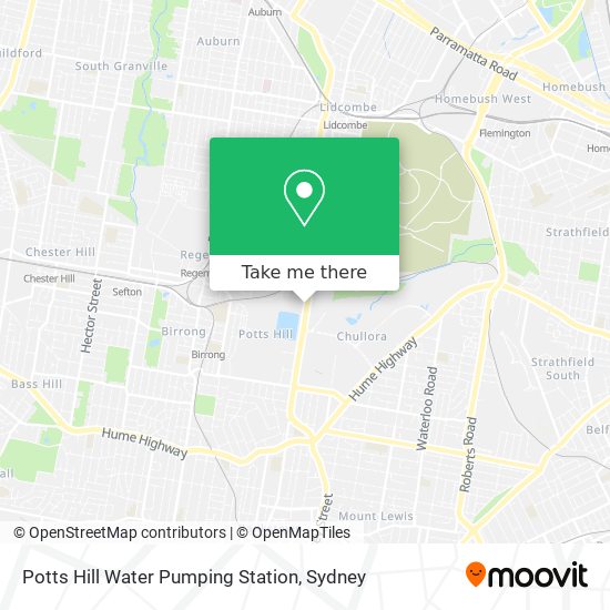 Potts Hill Water Pumping Station map