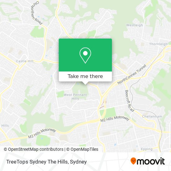 TreeTops Sydney The Hills map