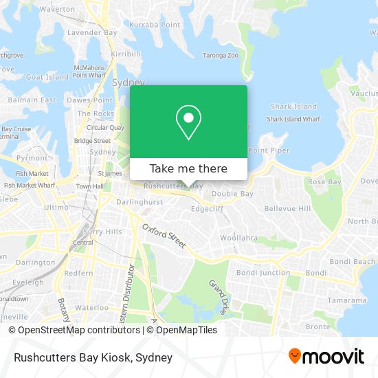 Rushcutters Bay Kiosk map