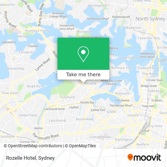 Mapa Rozelle Hotel