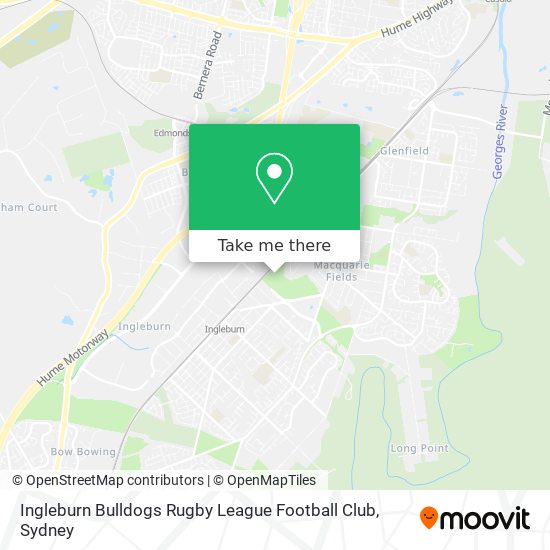 Ingleburn Bulldogs Rugby League Football Club map