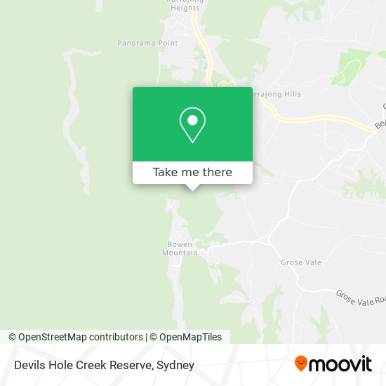 Devils Hole Creek Reserve map