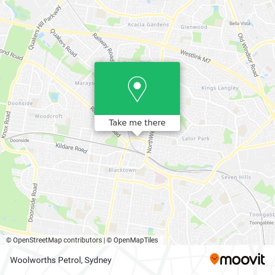 Mapa Woolworths Petrol