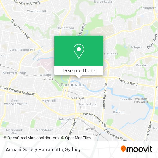 Armani Gallery Parramatta map
