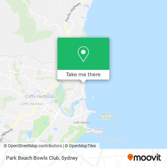 Park Beach Bowls Club map