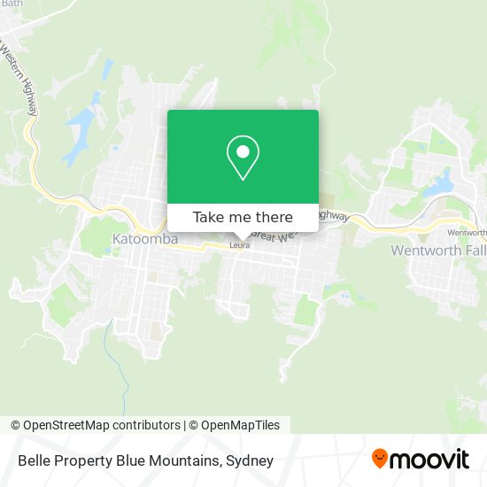 Belle Property Blue Mountains map