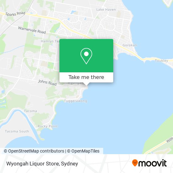 Mapa Wyongah Liquor Store