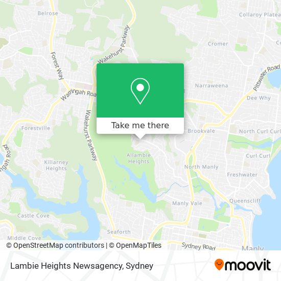 Lambie Heights Newsagency map