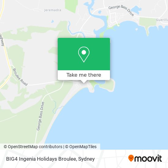 BIG4 Ingenia Holidays Broulee map