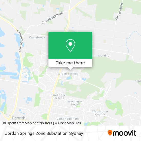 Jordan Springs Zone Substation map