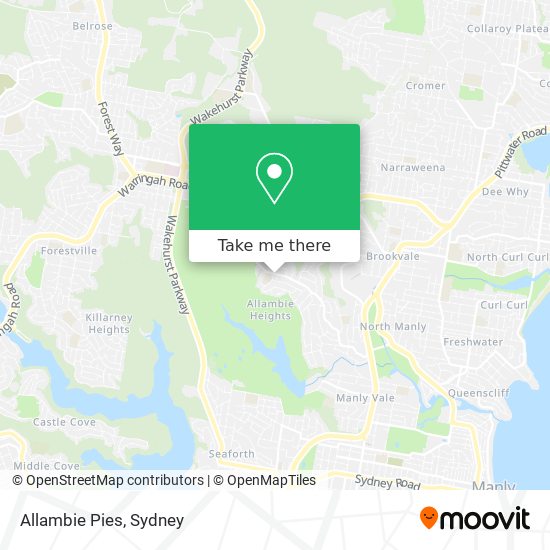 Allambie Pies map