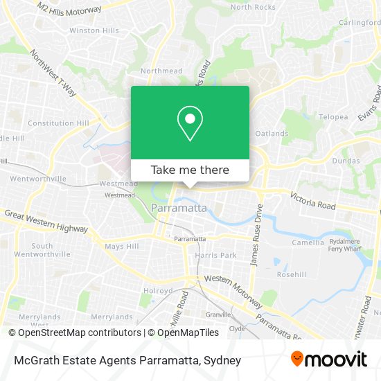 Mapa McGrath Estate Agents Parramatta