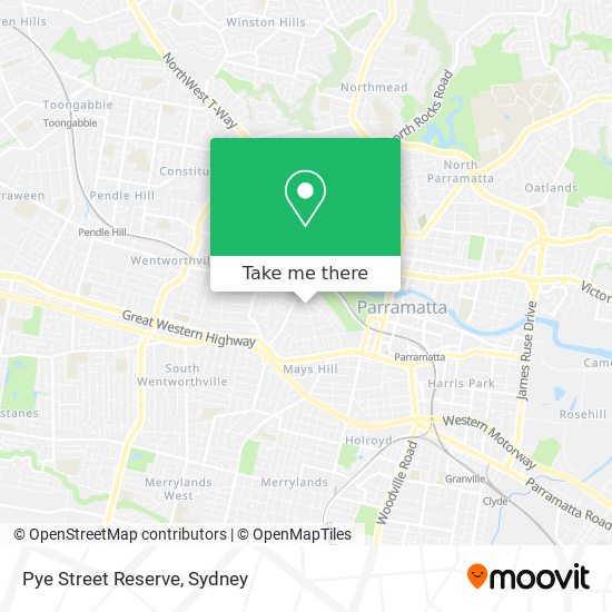 Pye Street Reserve map