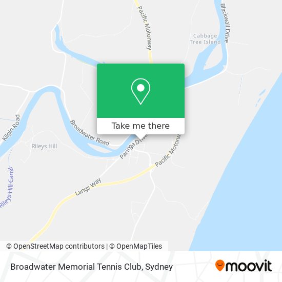 Broadwater Memorial Tennis Club map