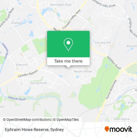 Ephraim Howe Reserve map