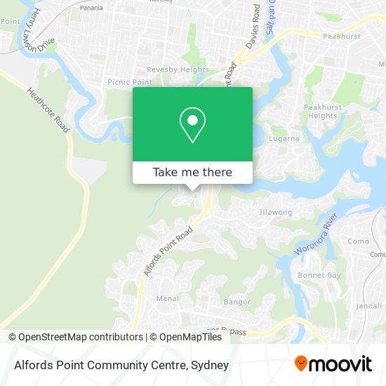 Alfords Point Community Centre map