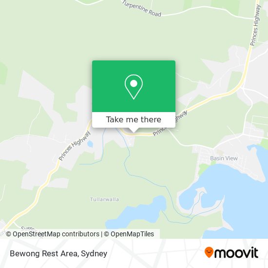 Bewong Rest Area map