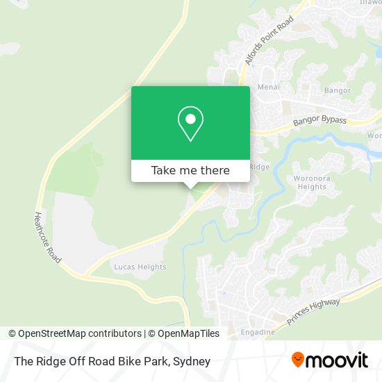 Mapa The Ridge Off Road Bike Park