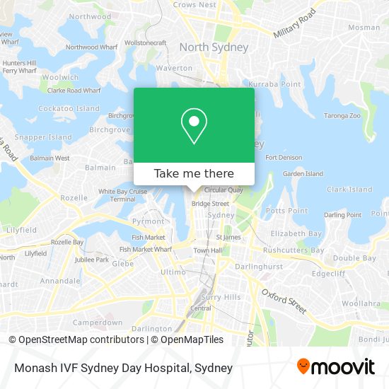 Mapa Monash IVF Sydney Day Hospital