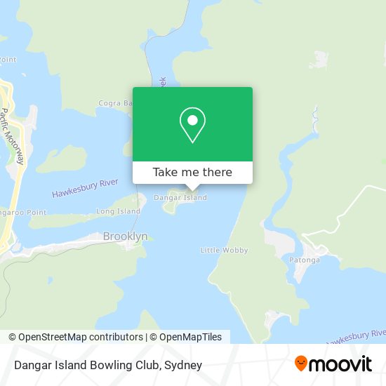 Mapa Dangar Island Bowling Club