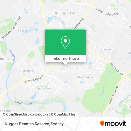 Nugget Beames Reserve map
