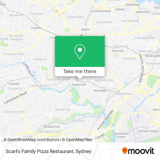 Scarfo Family Pizza Restaurant map