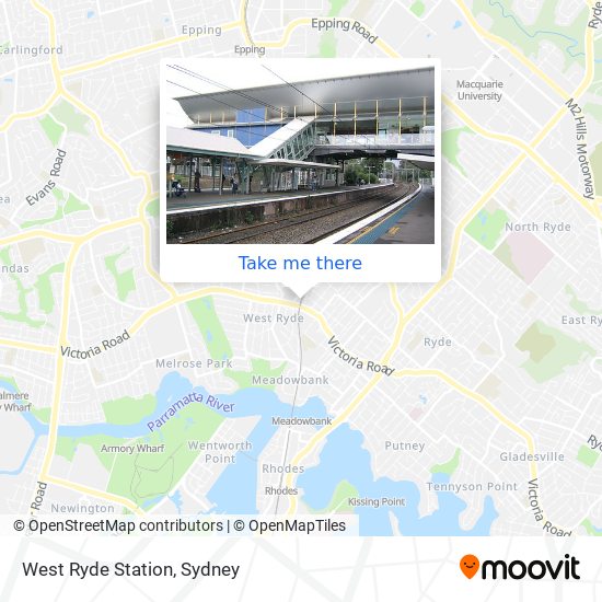 West Ryde Station map