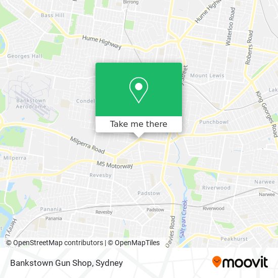 Bankstown Gun Shop map