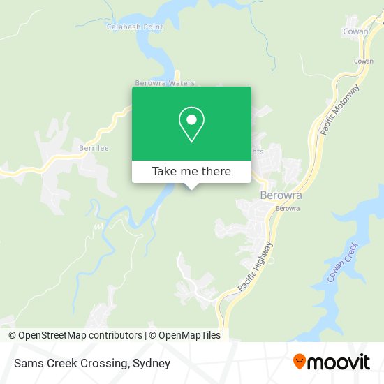 Mapa Sams Creek Crossing