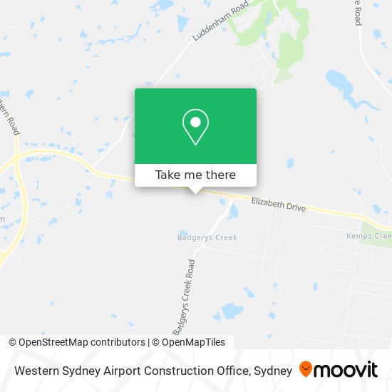 Western Sydney Airport Construction Office map