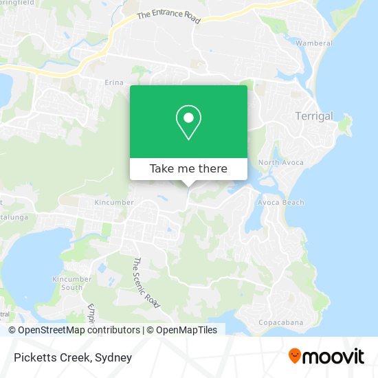 Picketts Creek map