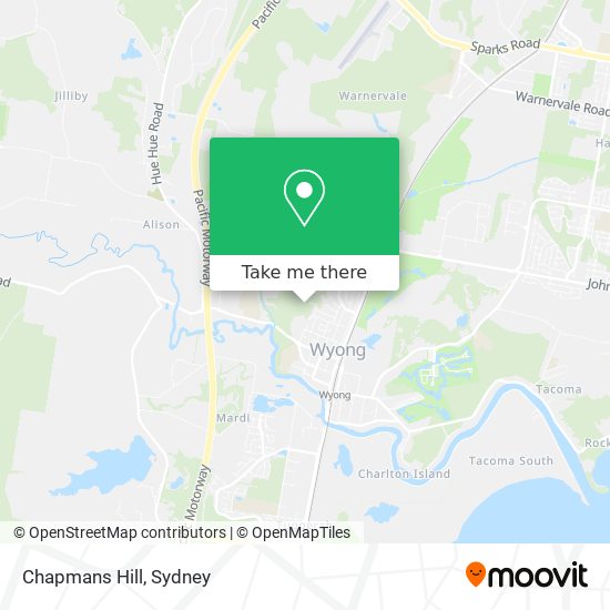 Mapa Chapmans Hill