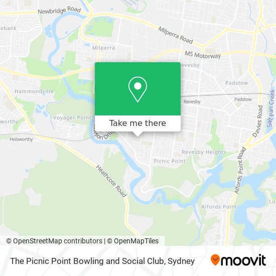 The Picnic Point Bowling and Social Club map
