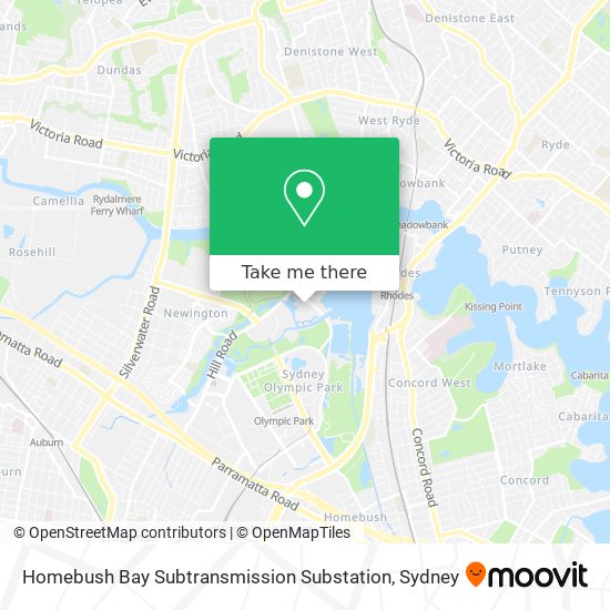 Homebush Bay Subtransmission Substation map