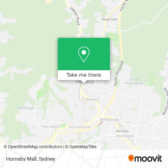 Mapa Hornsby Mall