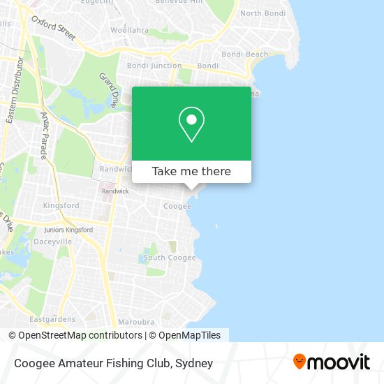 Coogee Amateur Fishing Club map