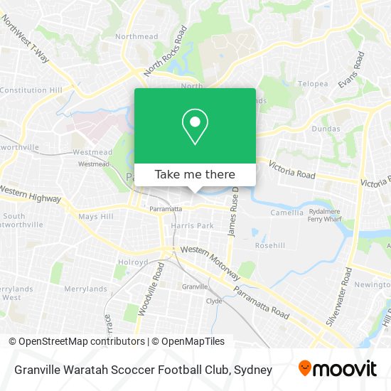 Granville Waratah Scoccer Football Club map