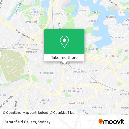 Strathfield Cellars map