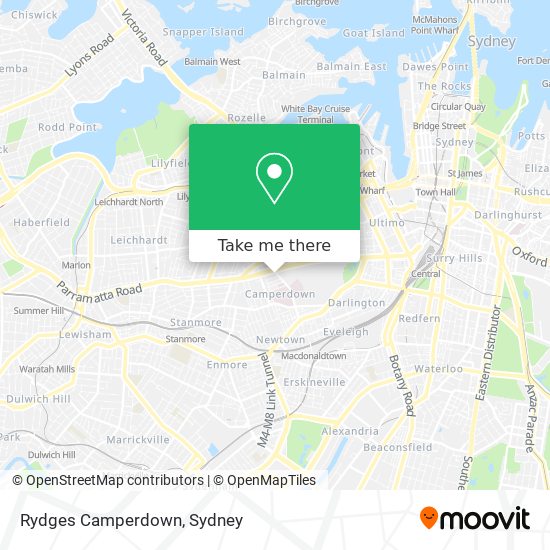 Rydges Camperdown map