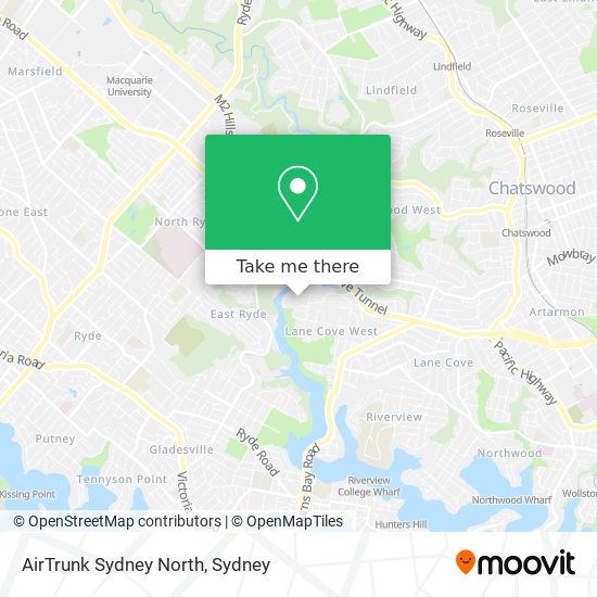 AirTrunk Sydney North map