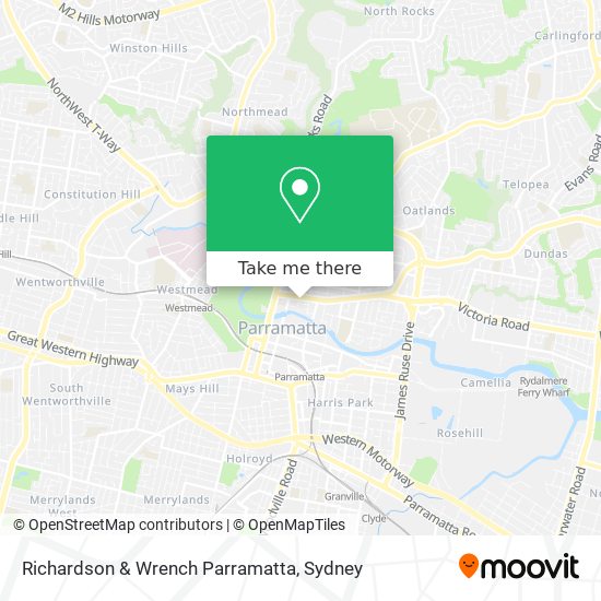 Richardson & Wrench Parramatta map