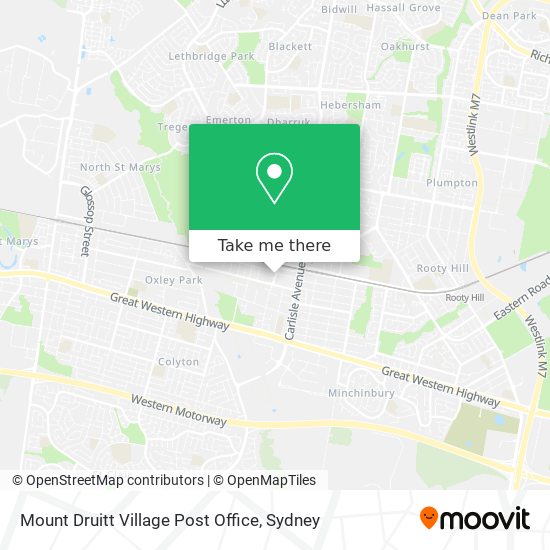 Mount Druitt Village Post Office map