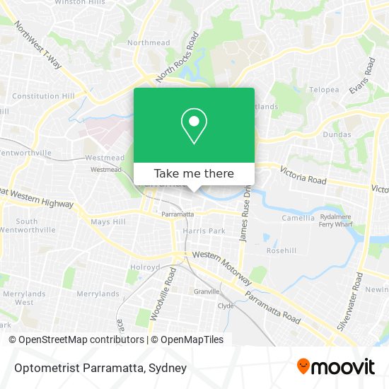 Optometrist Parramatta map