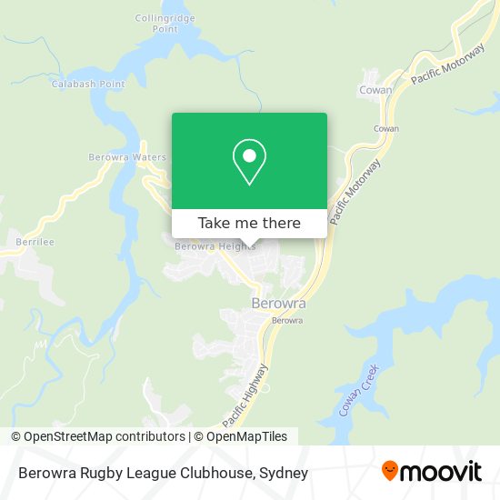 Mapa Berowra Rugby League Clubhouse