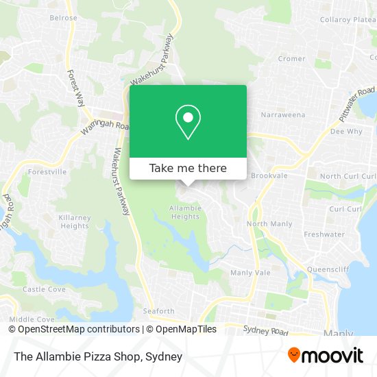 The Allambie Pizza Shop map