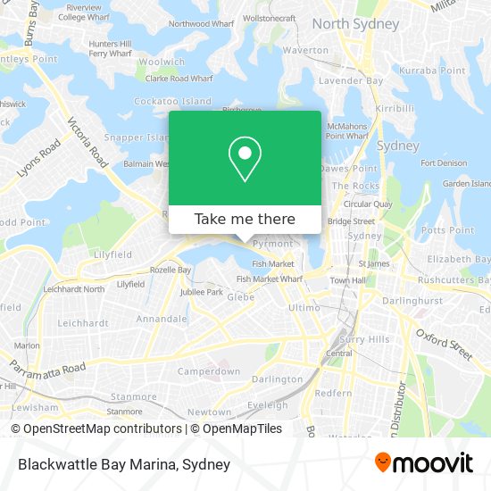 Blackwattle Bay Marina map