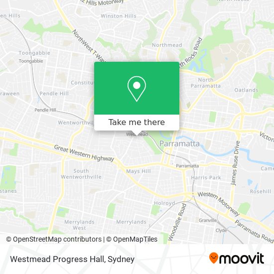 Westmead Progress Hall map