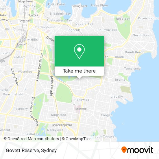 Govett Reserve map